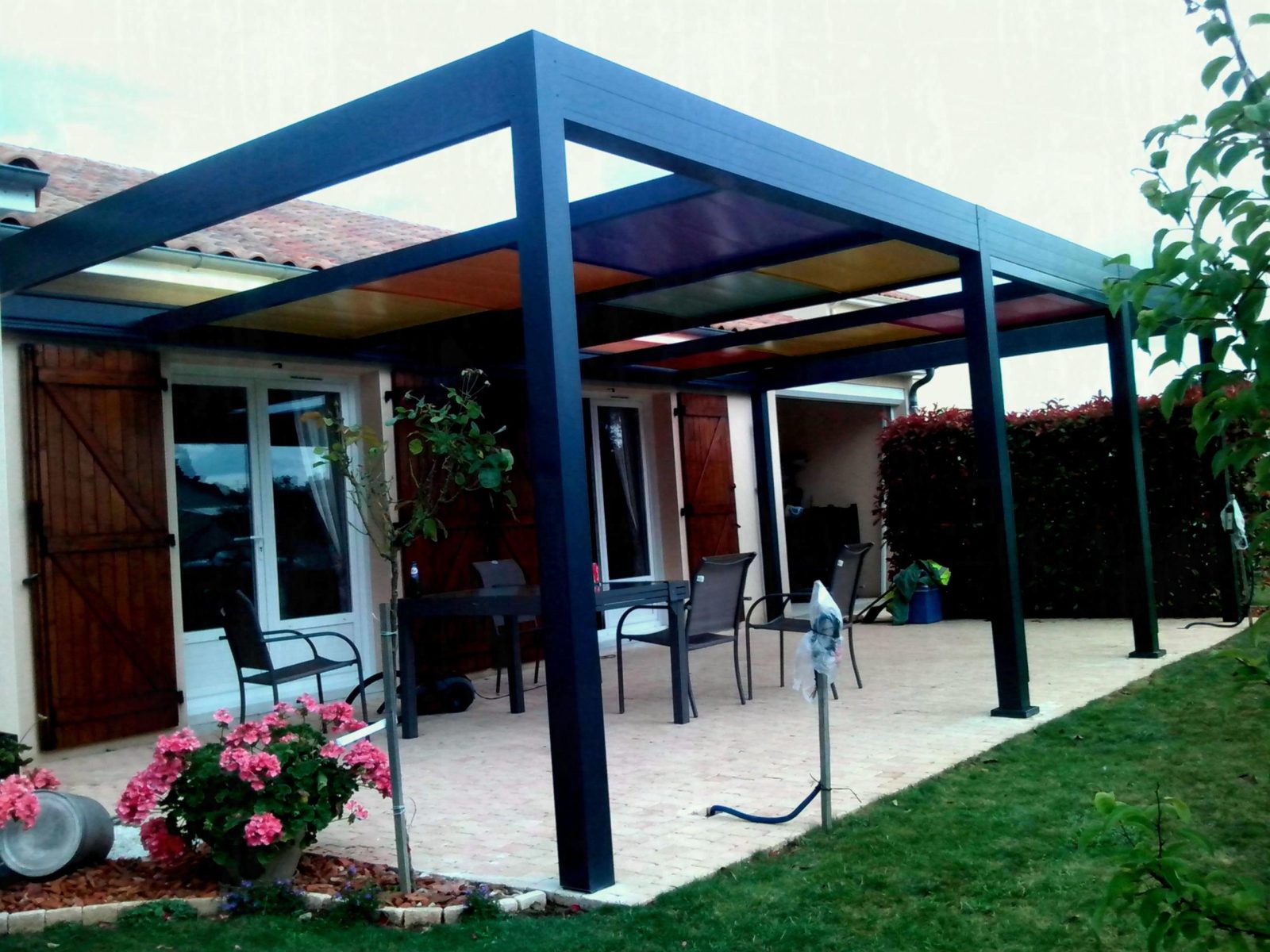 Metal pergola with polycarb sheeting, photo 3