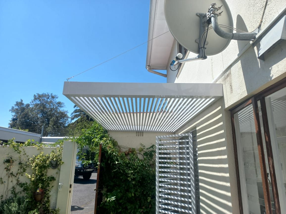 Wire pergola white aluminium