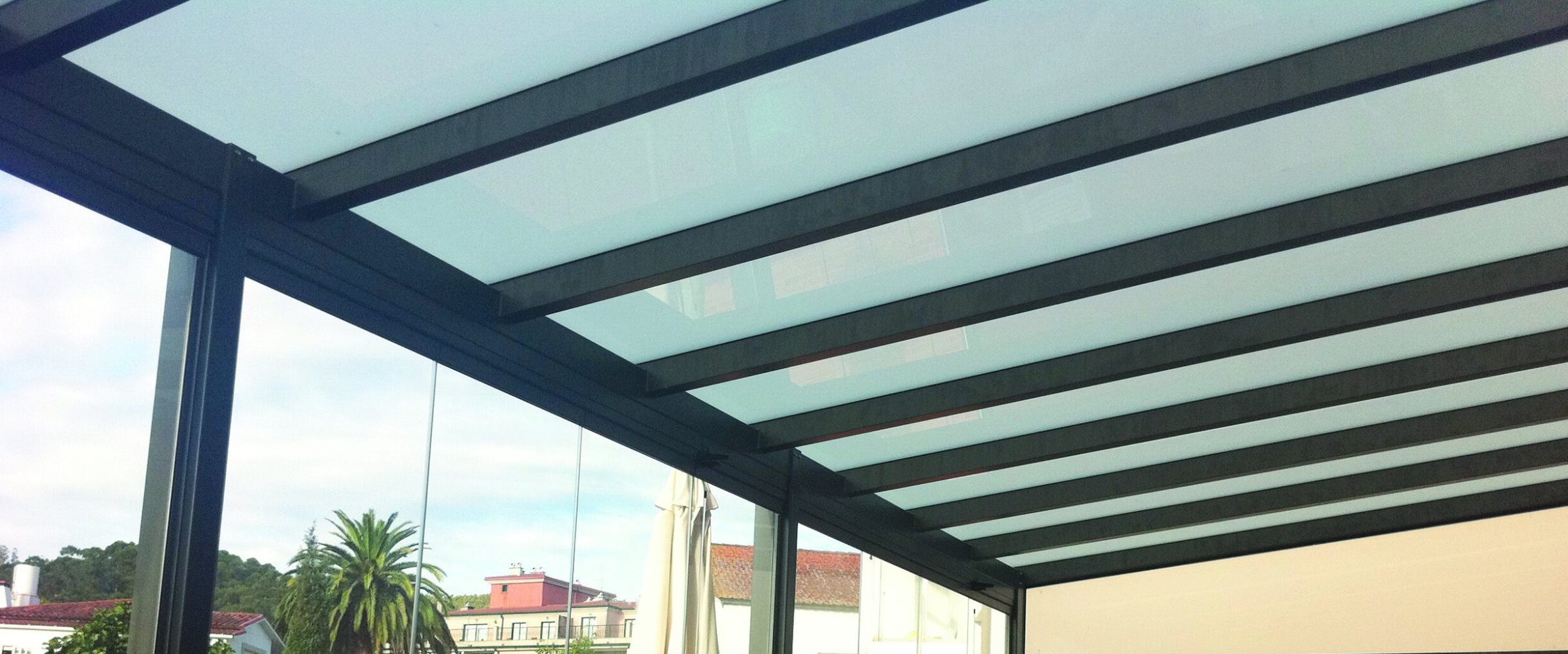 Glass roof pergola, photo 1