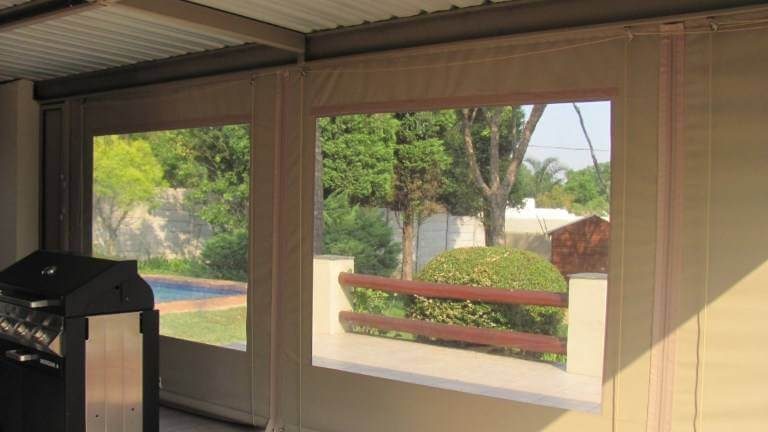 Drop down canvas blinds with windows, photo 2