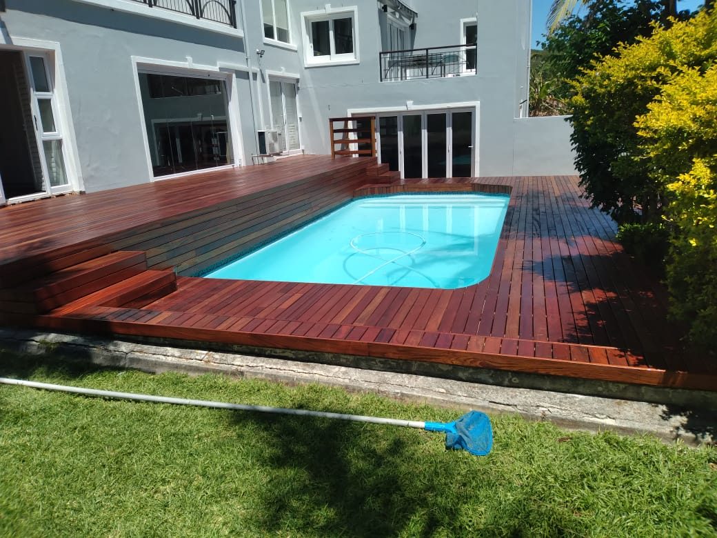 Balau hardwood deck stained