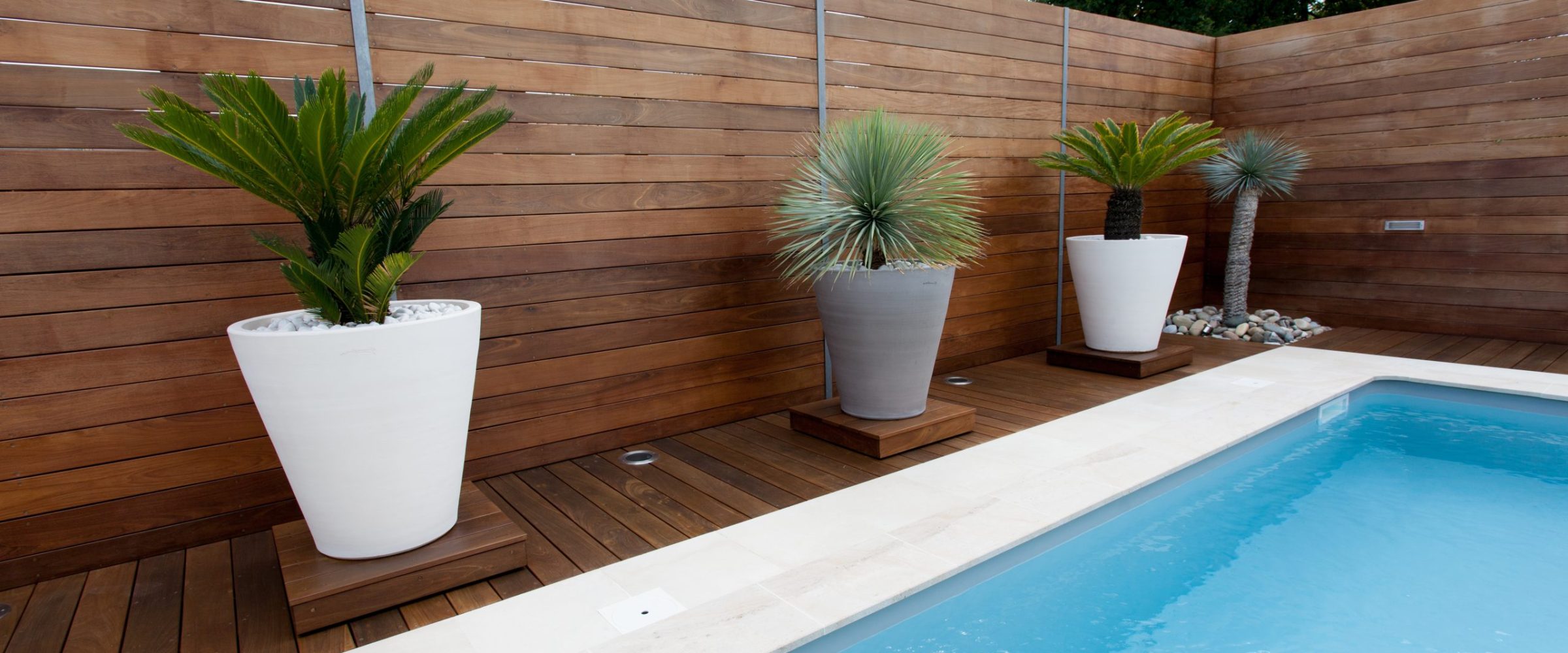 Balau deck around pool and screen