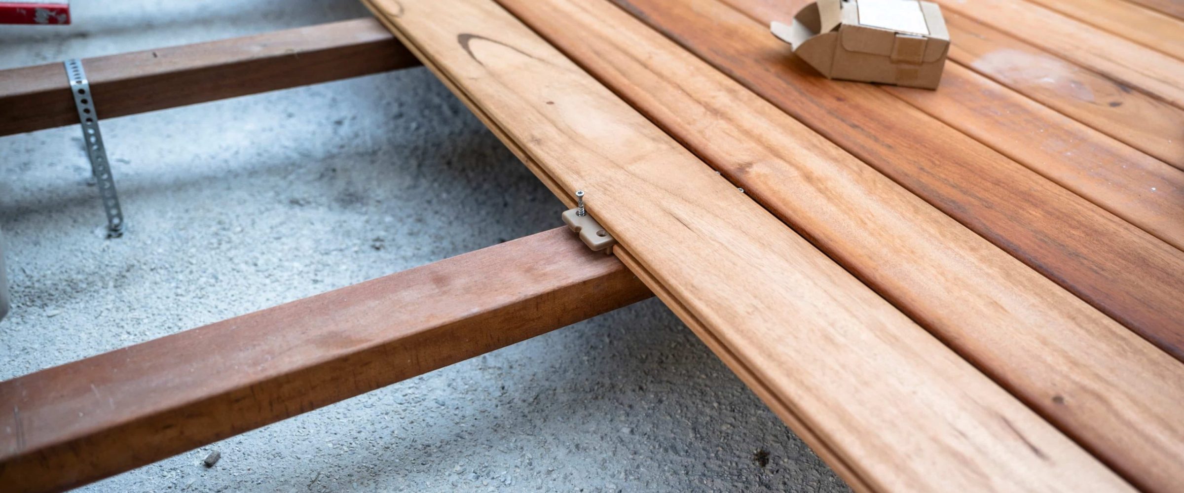 wooden deck Aluminium Substructures and Removable Hidden Fixings for decks