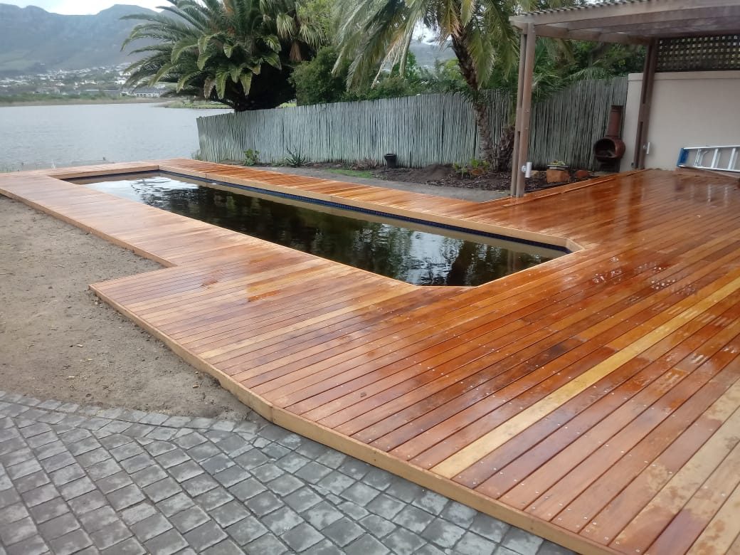 Garapa deck after oiling