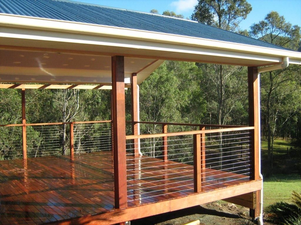 Garapa hardwood deck elevated