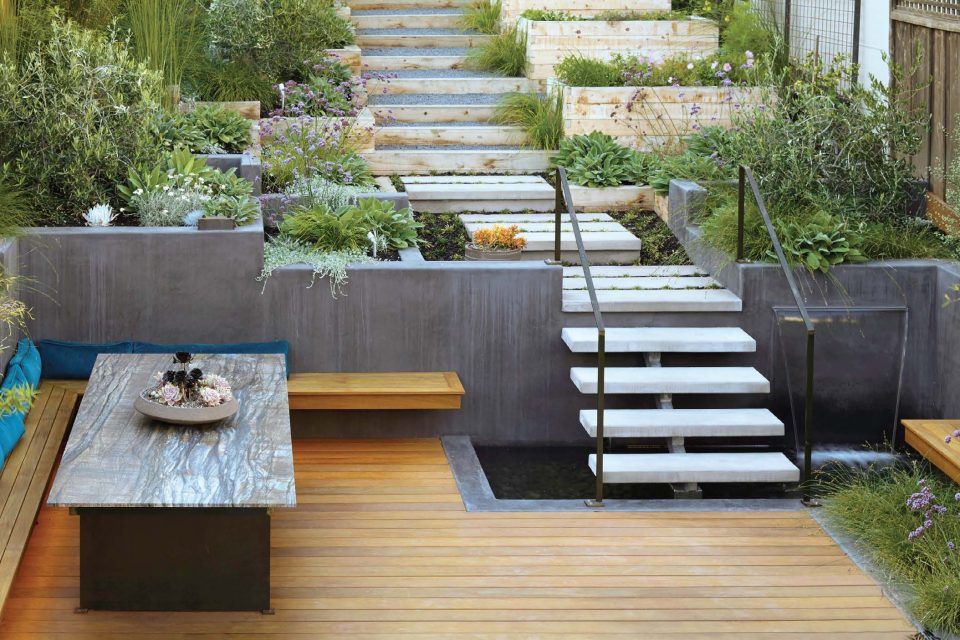 Sloped Mountain Garden Deck