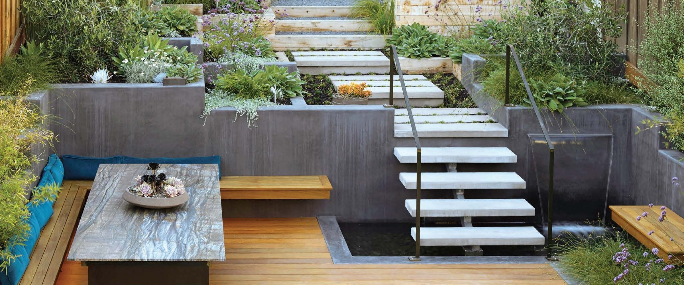 Sloped Mountain Garden Deck