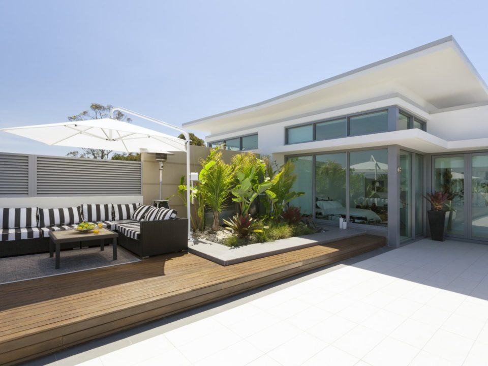 Hardwood patio