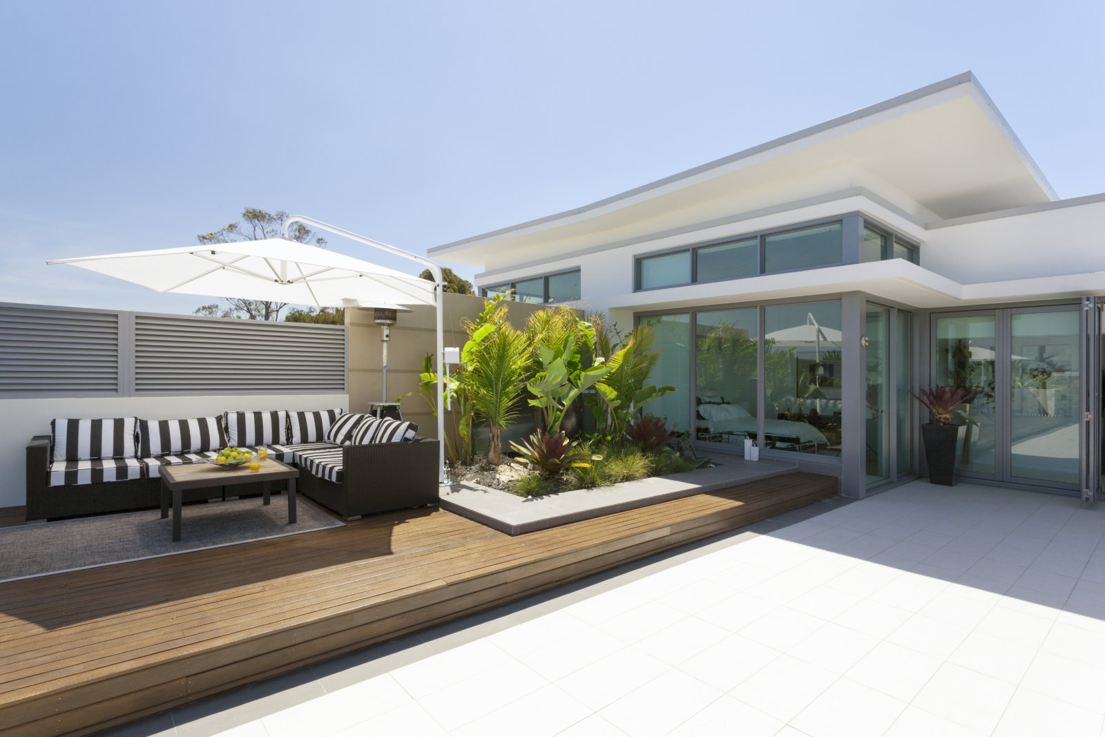 Hardwood patio