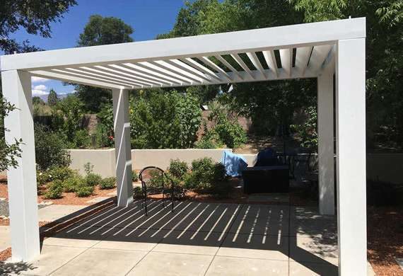 A simple yet stunning aluminium pergola