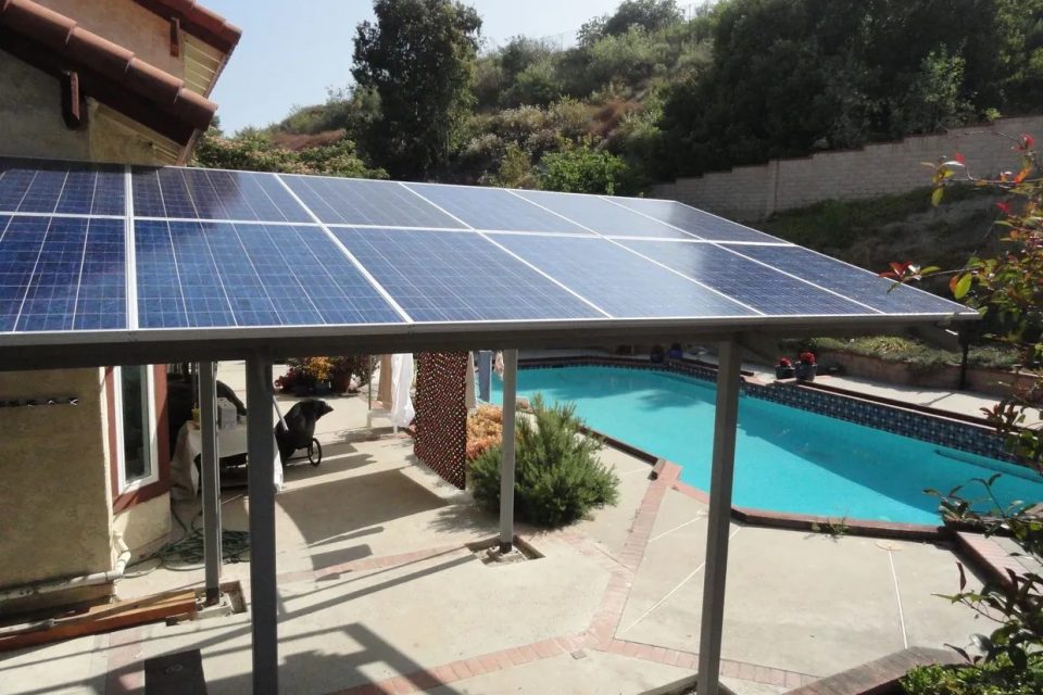Solar Panel Pergola Roof