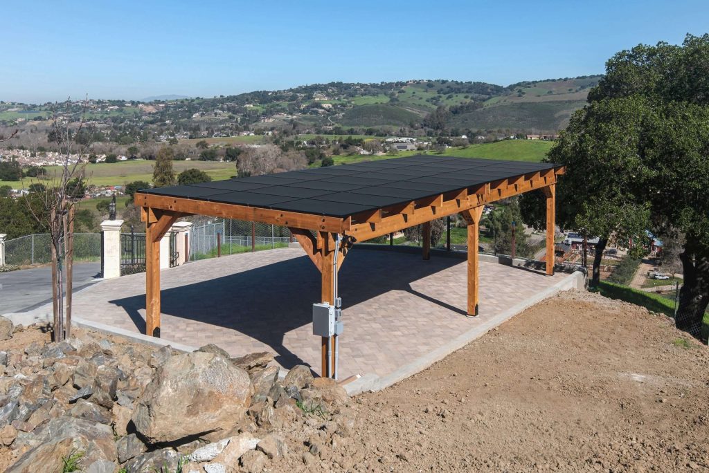 Solar Panel Wooden Pergola Solar Panel Wooden Pergola