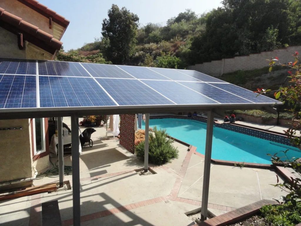 Solar Panel Pergola Roof