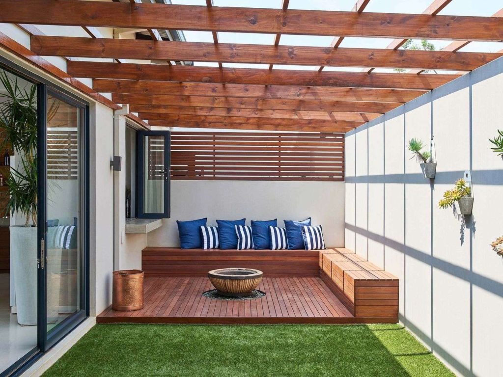 Balau Hardwood Pergola extended from House