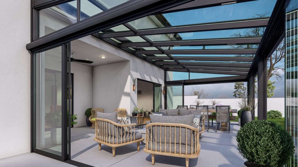 Glass Pergola Roof